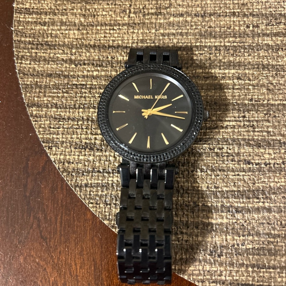 Michael Kors Black and Gold Women's Watch